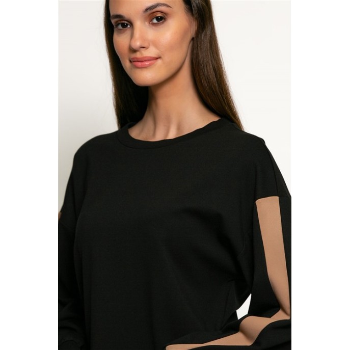 Batida sweater 2272 bies Zwart camel
